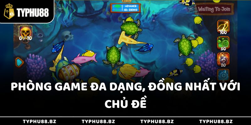 Đánh Giá Game Bắn Cá Hải Tặc - Thắng Gấp 1000x Tiền Cược 4 Phòng game đa dạng, đồng nhất với chủ đề